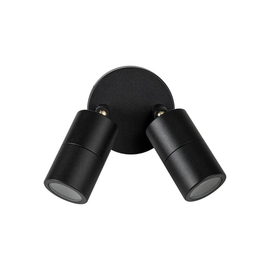 Mini Tivah Aluminium Black Double Adjustable Wall Pillar Lights - HV1327MR11NW