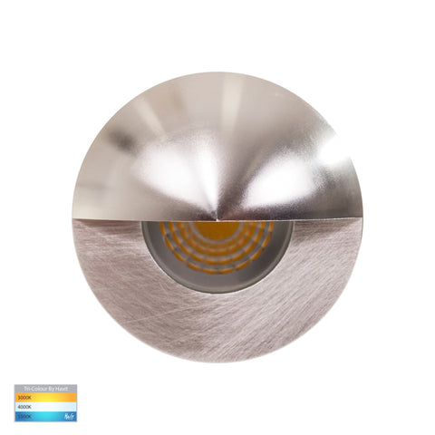 Elite Silver Aluminium LED Wall or Step Light with Eyelid - HV2883T-SLV-12V