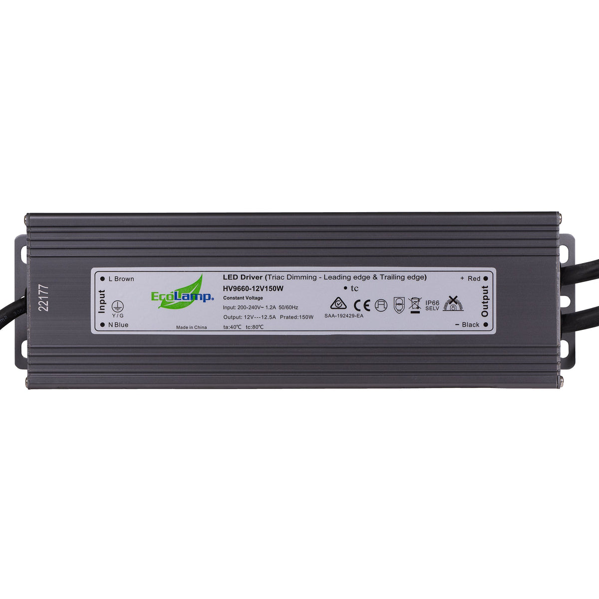150W Weatherproof Dimmable LED Driver - HV9660-12V150W