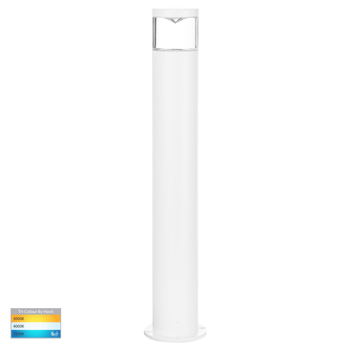 HV1601T-WHT & HV1602T-WHT - Highlite White TRI Colour LED Bollard Lights - HV1602T-WHT