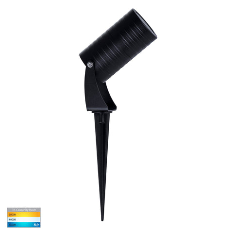 Nova Aluminium Black 5w LED Garden Spike Light - HV1462T-BLK