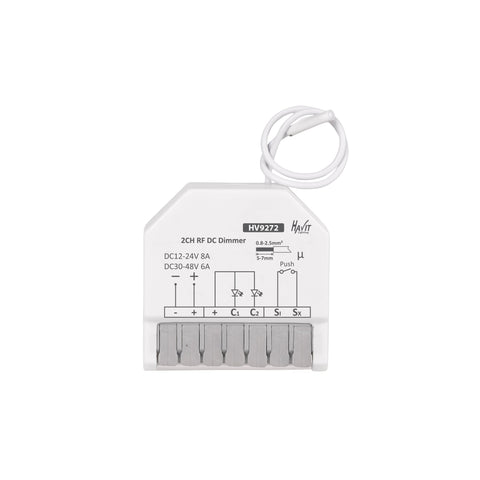 12-24v DC Two Channel RF + Push Dim Receiver - HV9272