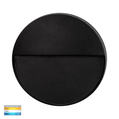 Fino Black Round LED Outdoor Step Light - HV3269T-BLK-12V-RND