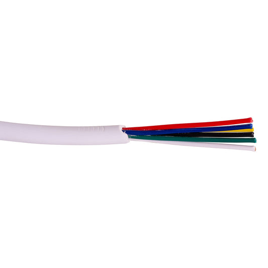 6 Core RGBCW Low Voltage Cable with White Outer Sheathing - HV9994
