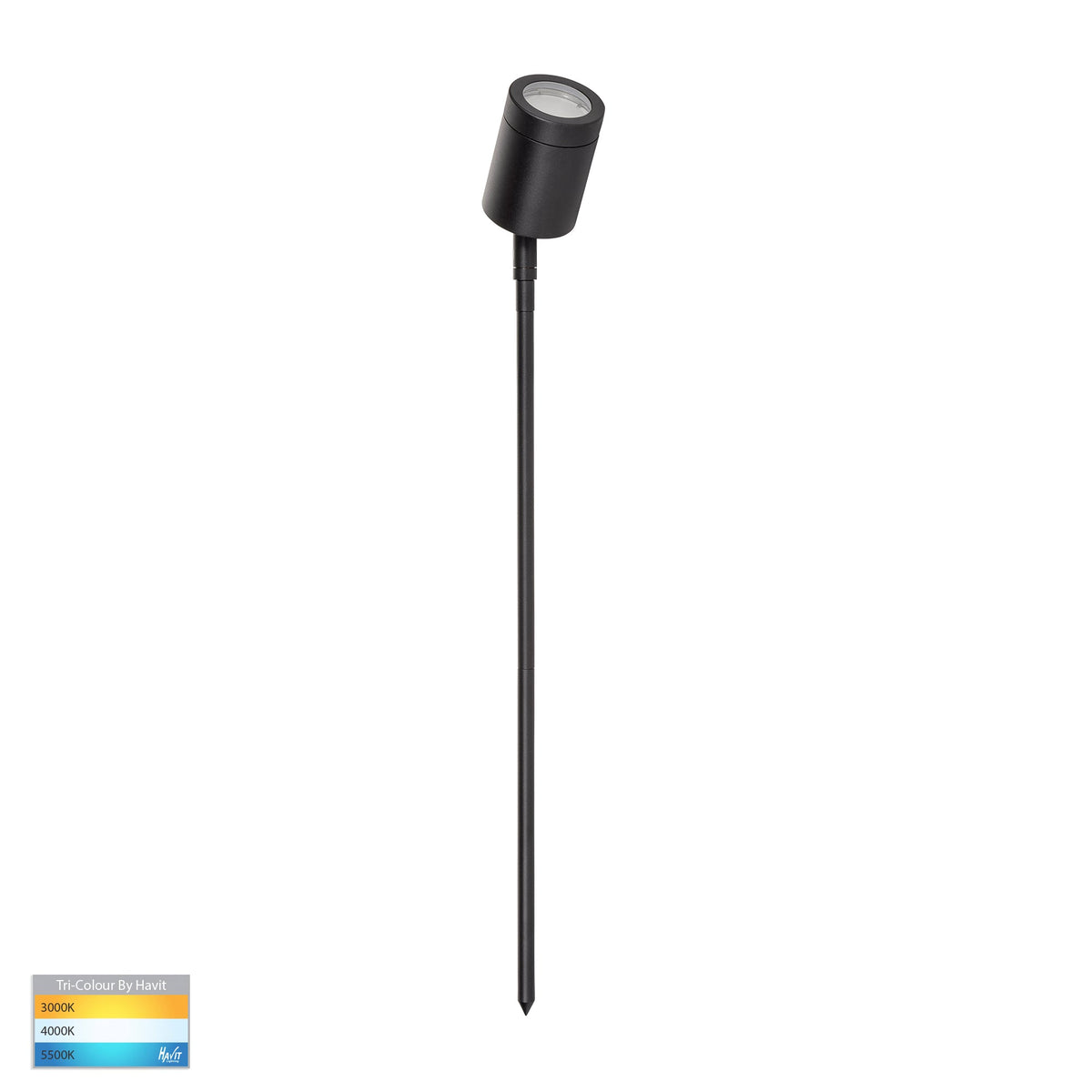 Pointe 316 Stainless Steel Black TRI Colour LED Garden Spike Light - HV1401T-BLK