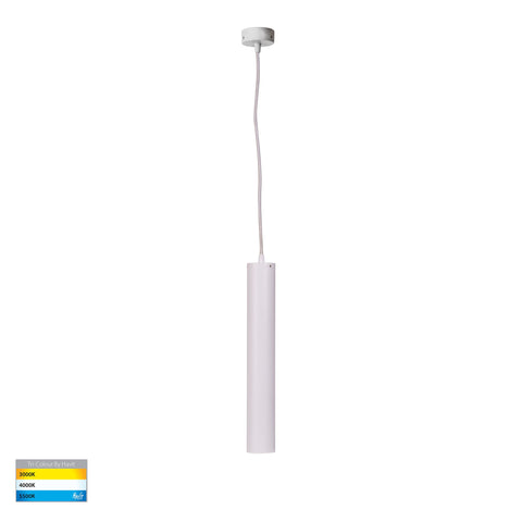Henger White 9w Cylinder LED Pendant - HV5899T-WHT