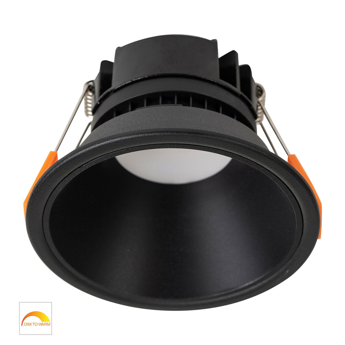Gleam Black with Black Insert Fixed Dim to Warm LED Downlight - HV5528D2W-BB