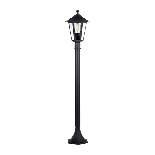 Fibra Aluminium Black 6 Panel Post Light - HV1652W-P-BLK