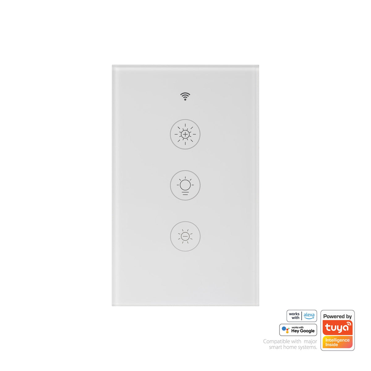 Wifi Single Gang White Dimmer Wall Switch - HV9111