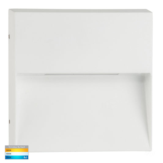 Virsma White Square LED Step lights - HV3276T-WHT-240V