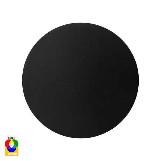 Halo Black RGBW LED Wall Light - HV3592RGBW-BLK
