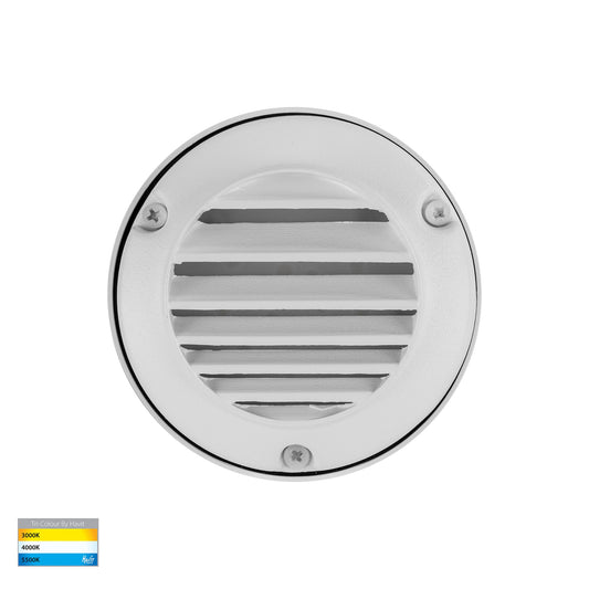 Pinta White Louvered Step Lights - HV2925T-12V-WHT