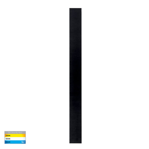 Barline Shadow Aluminium Black 1000mm Wall Light - HV3574T-BLK-24V