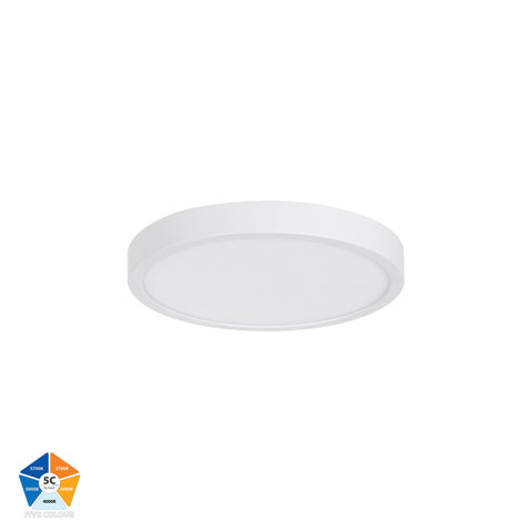 Auster White 18w LED Ceiling Mounted Oyster Light - HV5863S-WHT