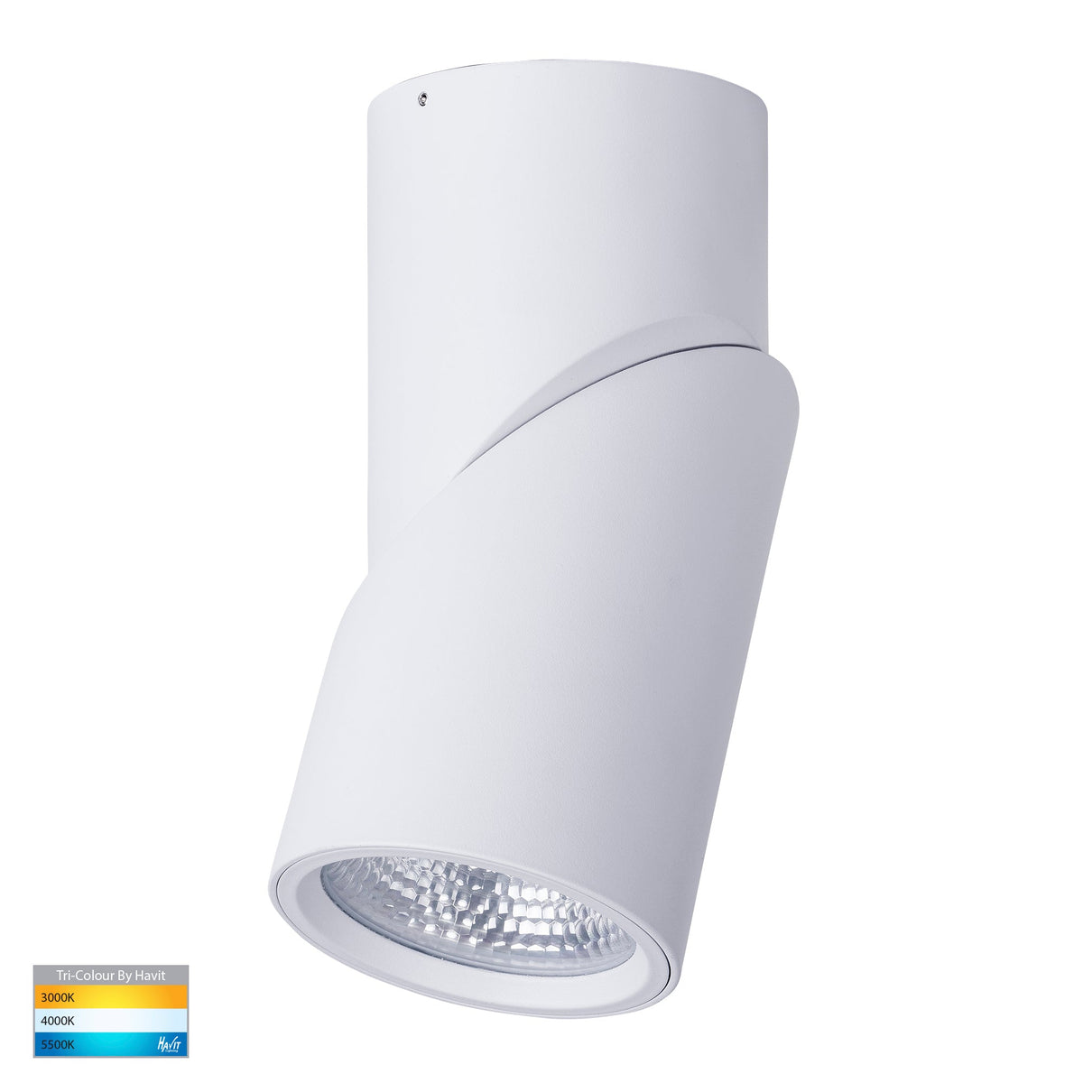 Nella White 24w Surface Mounted Rotatable LED Downlight - HV5825T-WHT