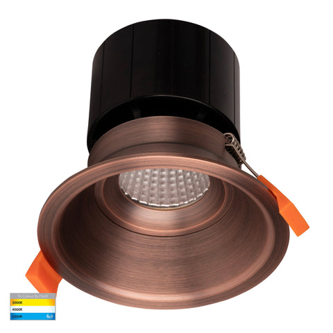 Prime Antique Brass Fixed Deep LED Downlight - HV5514T-AB