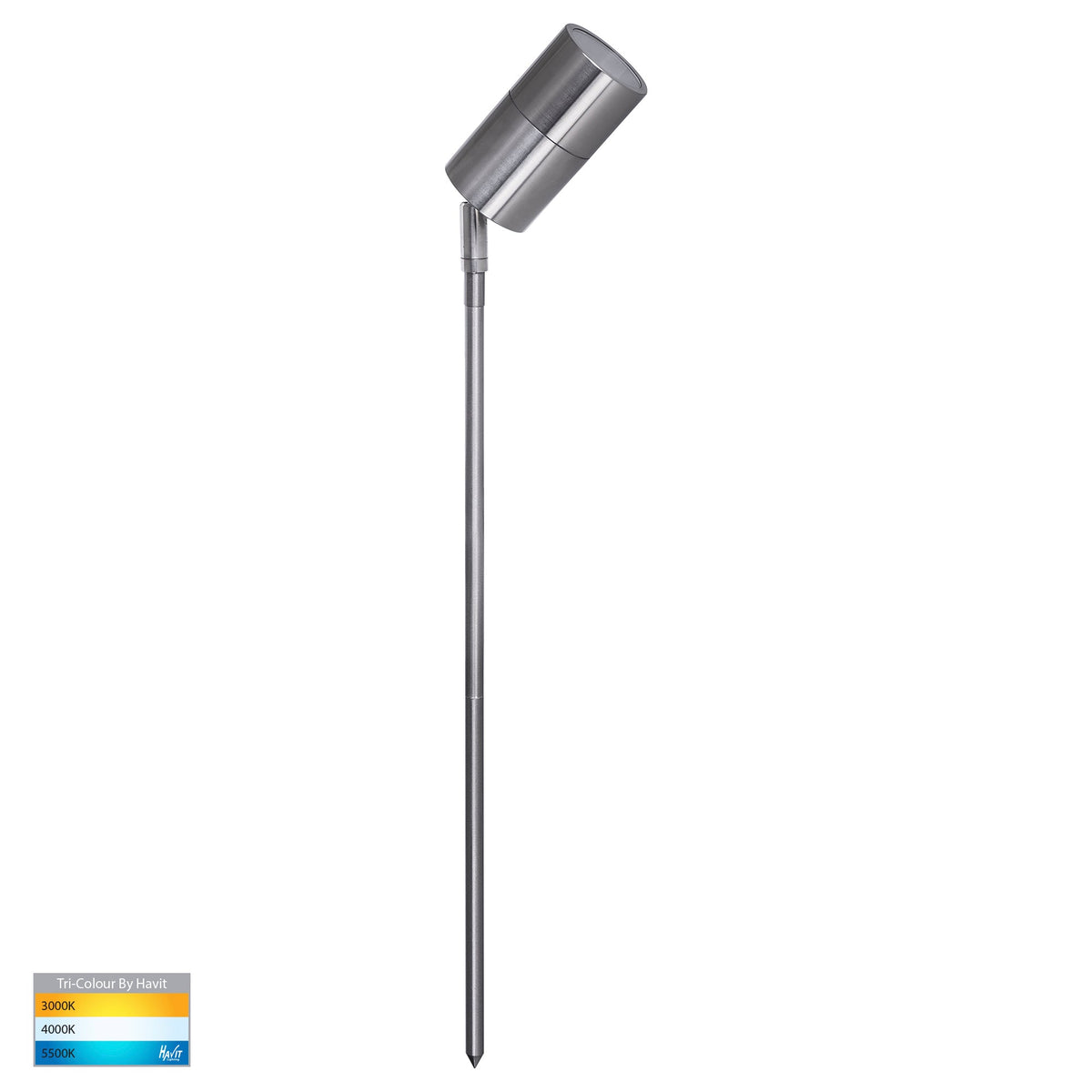 Tivah Coloured Aluminium TRI Colour LED Garden Spike Light - HV1487T