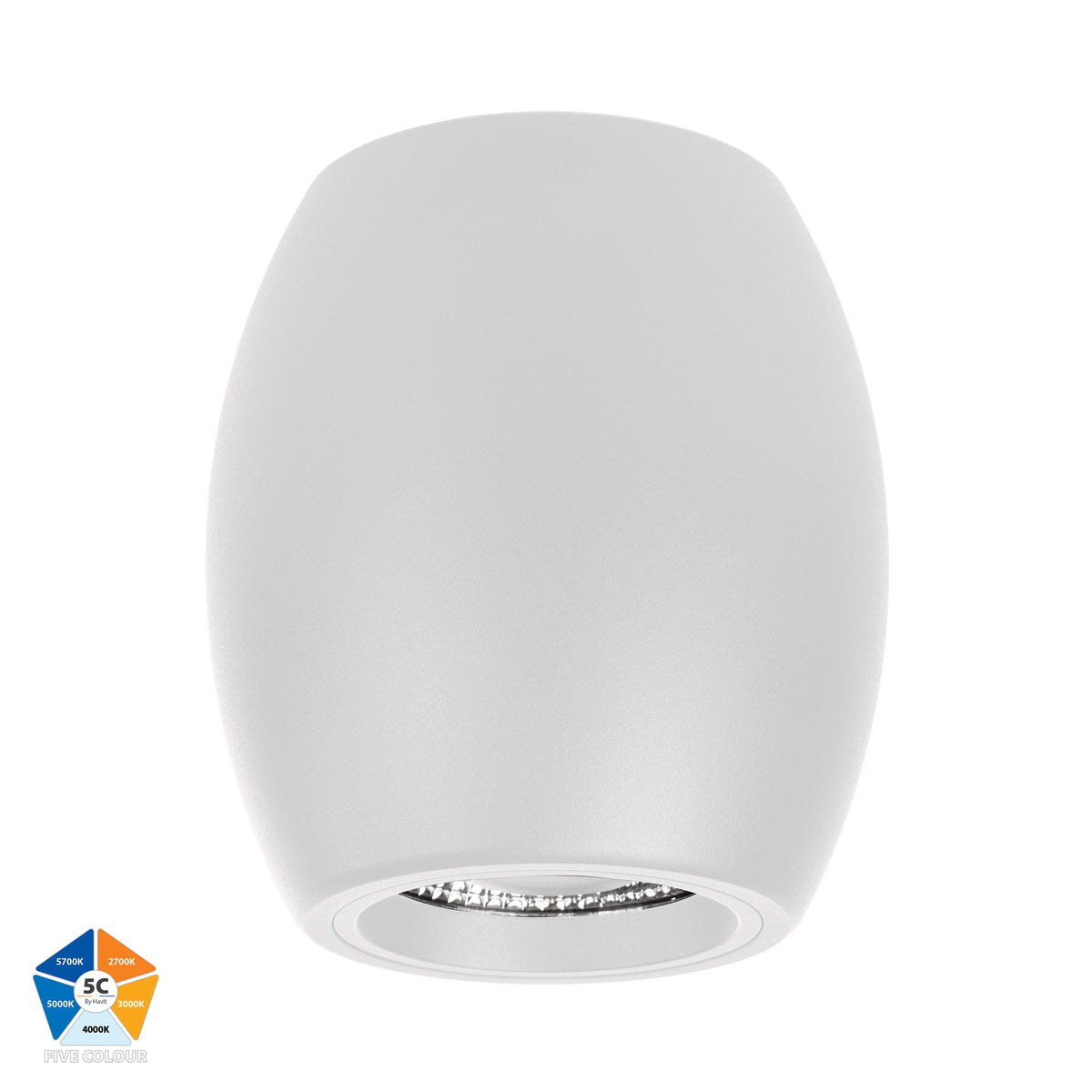 Nella White 12w Surface Mounted LED Downlight - HV5849S-WHT