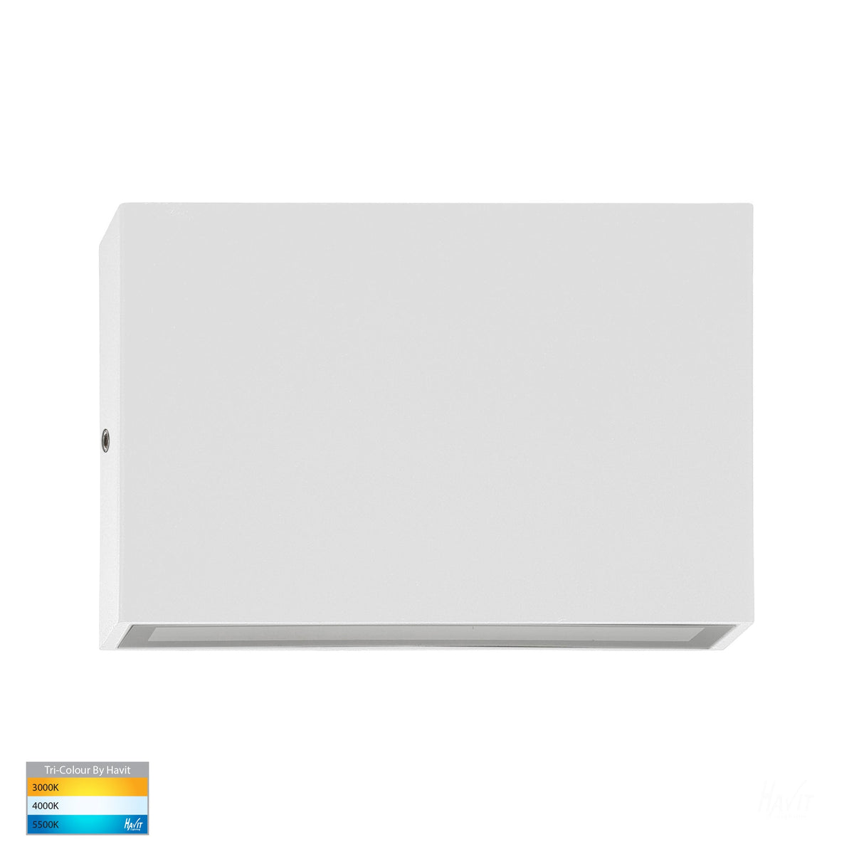 Essil White Fixed Down LED Wall Light - HV3645T-WHT-240V