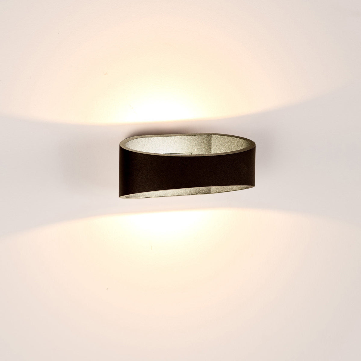 Luxe Black TRI Colour Up & Down LED Wall Light - HV3661T-BLK