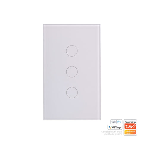 Wifi Three Gang White Wall Swi - HV9110-3