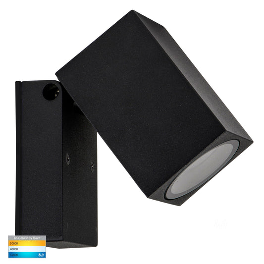 Accord Black TRI Colour Single Adjustable Spot Light - HV3630T-BLK