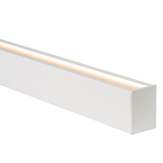 Deep Square Up & Down White Aluminium Profile - HV9693-6080-WHT-EC