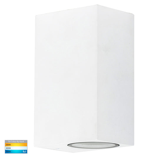 Accord White TRI Colour Up & Down LED Wall Light - HV3632T-WHT