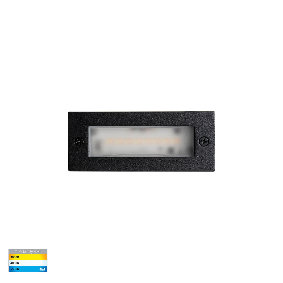 Bata Black 3w LED Brick Light - HV3007T-BLK-240V