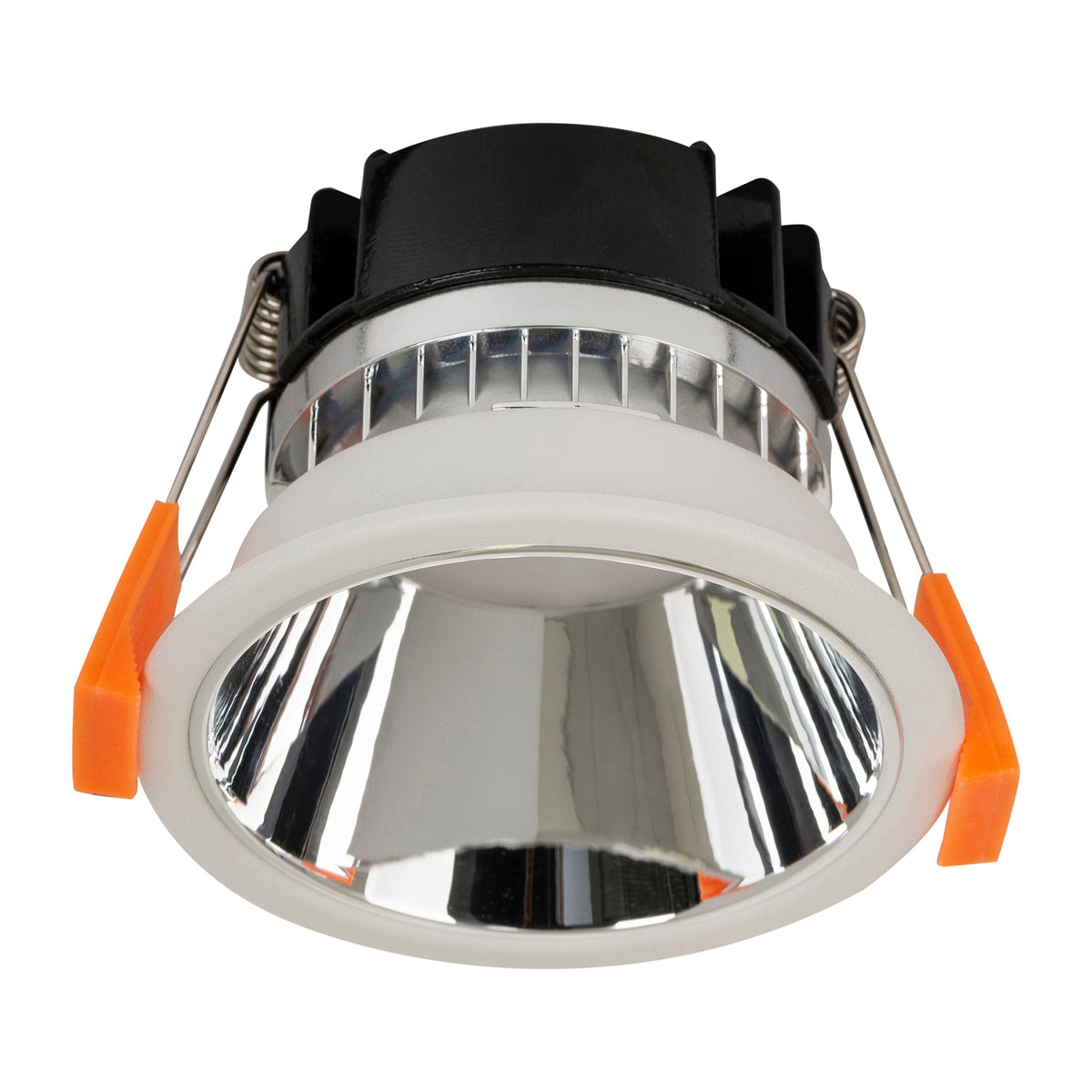 Gleam White with Chrome Insert Fixed Dim to Warm LED Downlight - HV5529D2W-WC