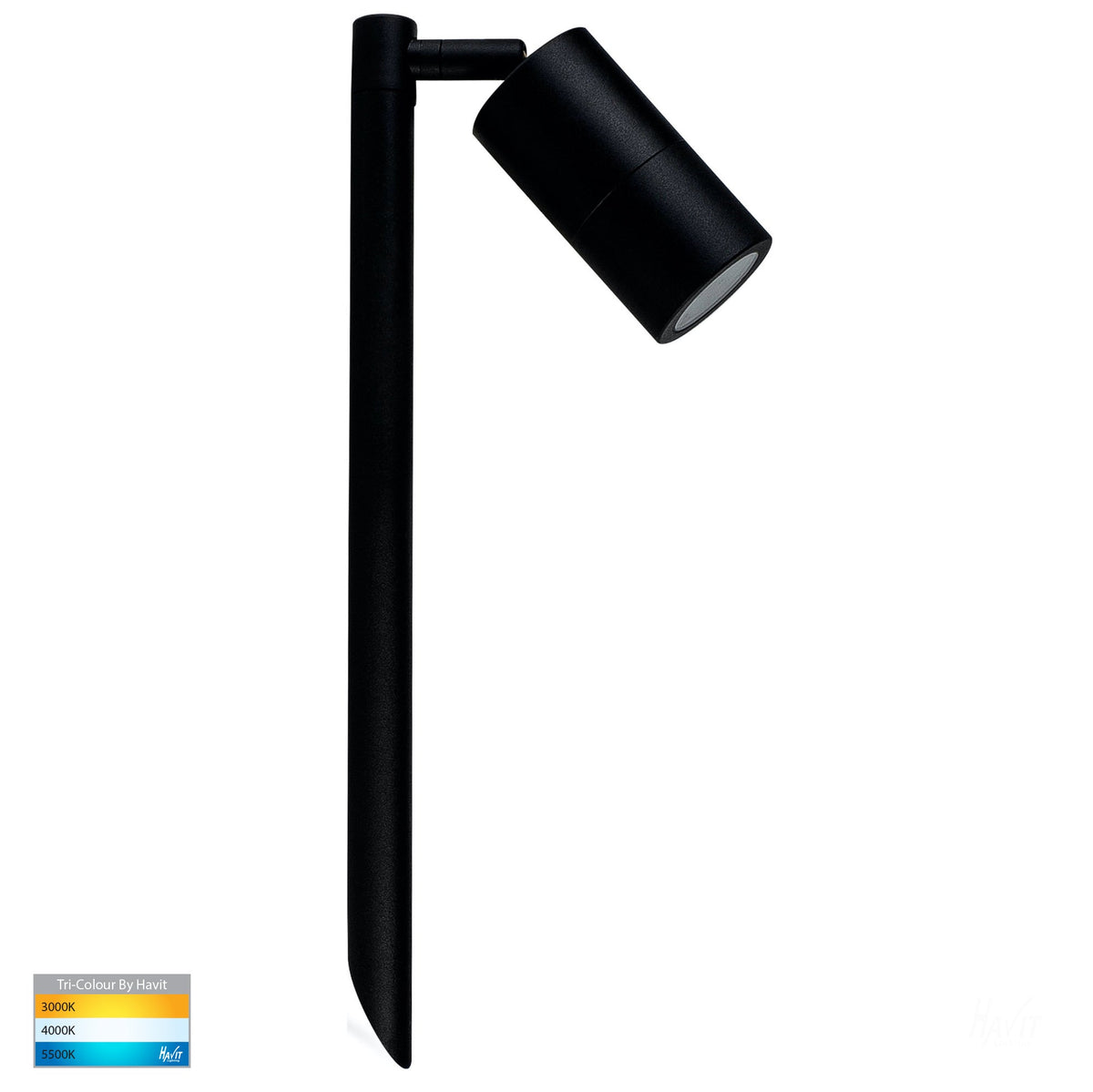 Tivah Aluminium Black 5w LED Garden Spike Light - HV1407T-BLK