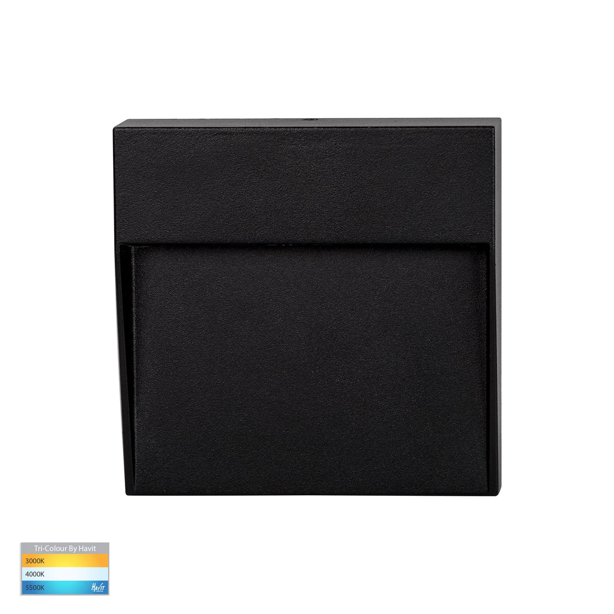 Fino Black Square LED Outdoor Step Light - HV3268T-BLK-12V-SQ