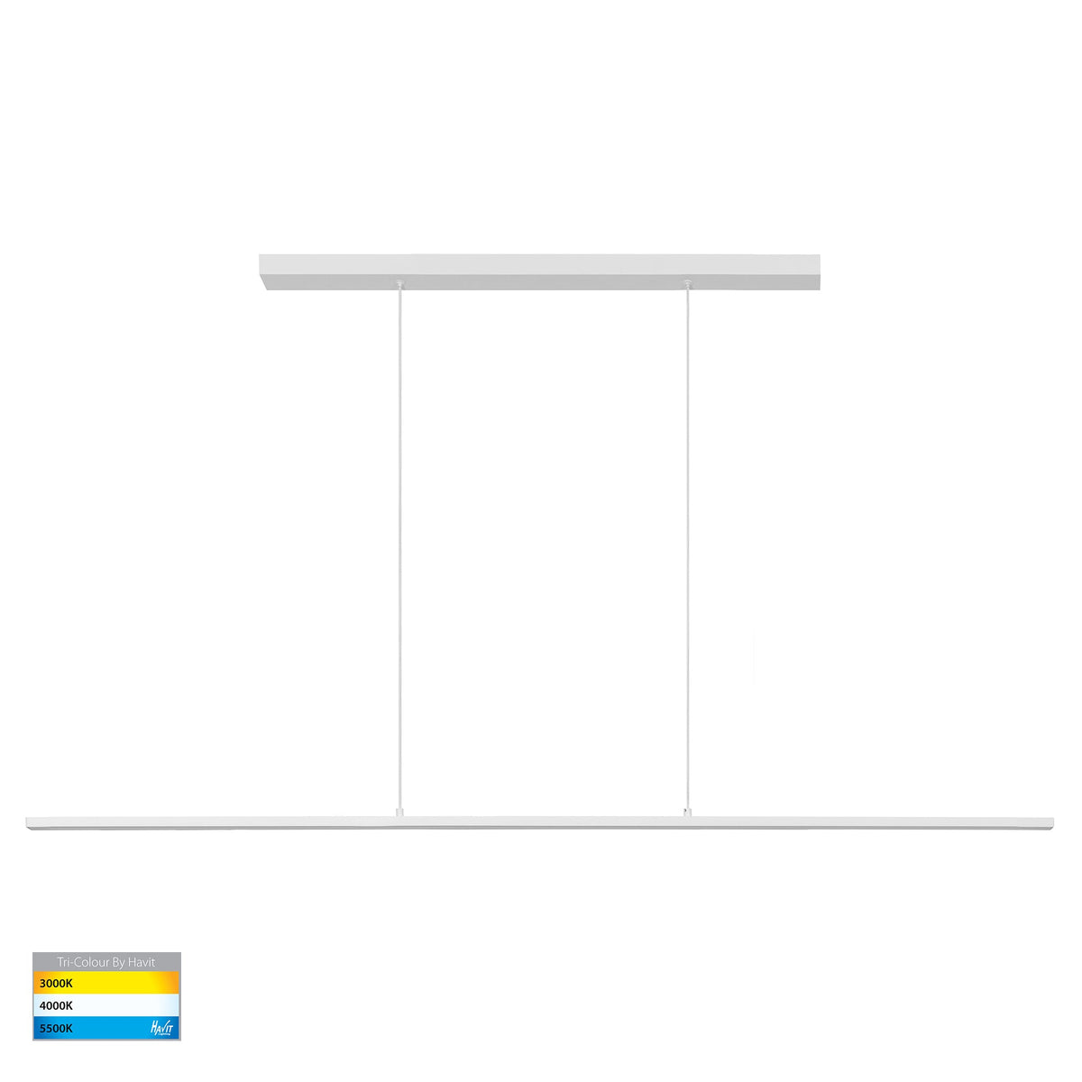 Proline White 1600mm Slim LED Pendant - HV6006T-WHT