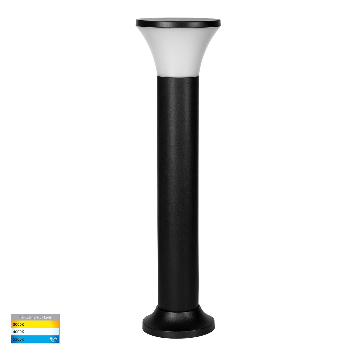 Favara Polycarbonate LED Bollard Light - HV1681T-BLK