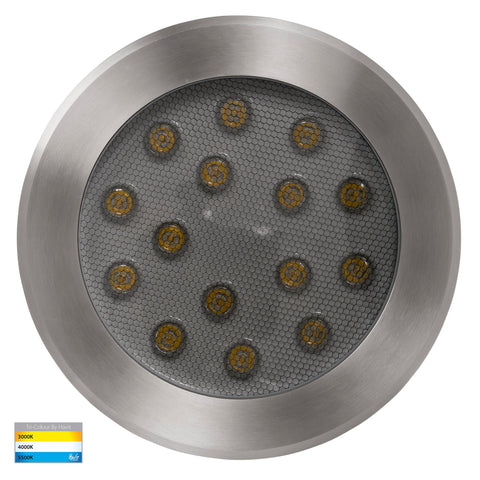 Split 316 Stainless Steel TRI Colour 18w LED Inground Light - HV1845T