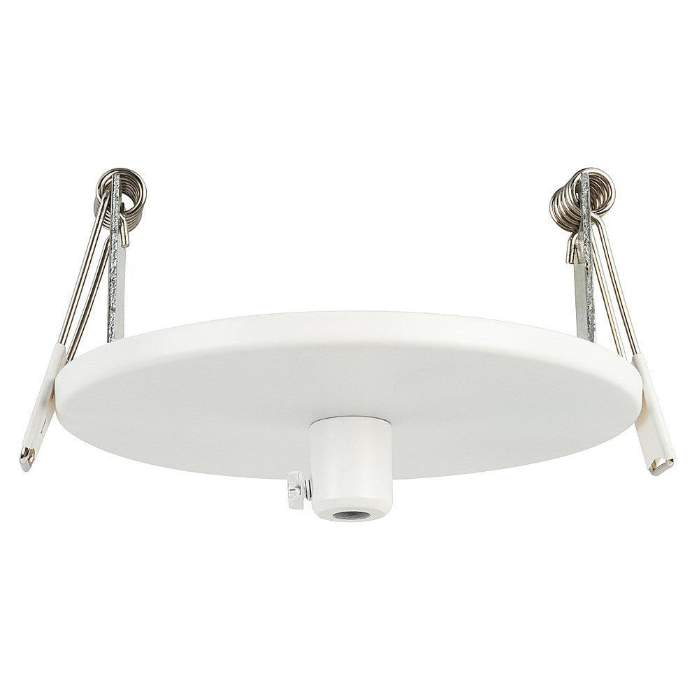 100mm Round Recessed Canopy White - HV9705-9005-WHT-RND