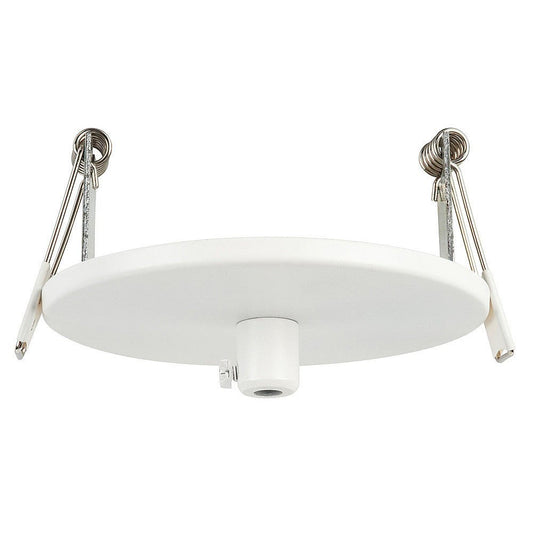100mm Round Recessed Canopy White - HV9705-9005-WHT-RND