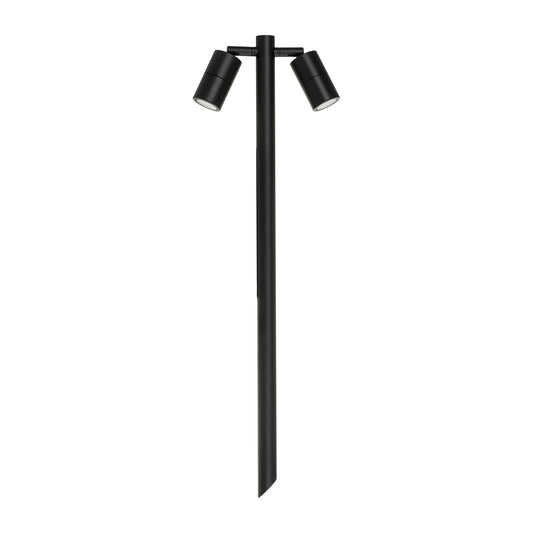Mini Tivah Black MR11 Double Adjustable LED Bollard Spike Light - HV1425MR11NW