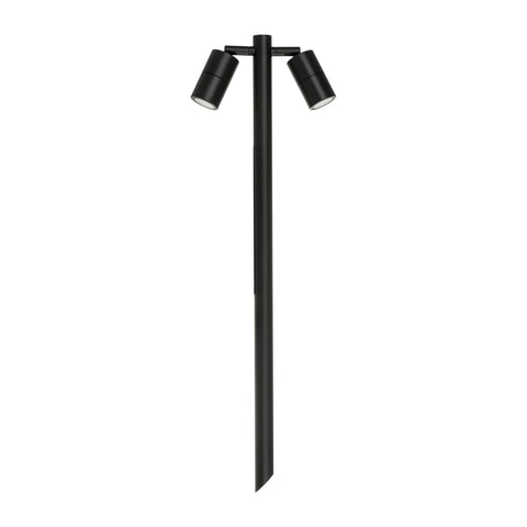 Mini Tivah Black MR11 Double Adjustable LED Bollard Spike Light - HV1425MR11NW