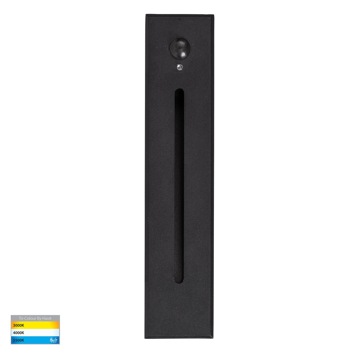 Paso Black Recessed LED Step Light with Sensor - HV3106T-BLK-240V-PIR