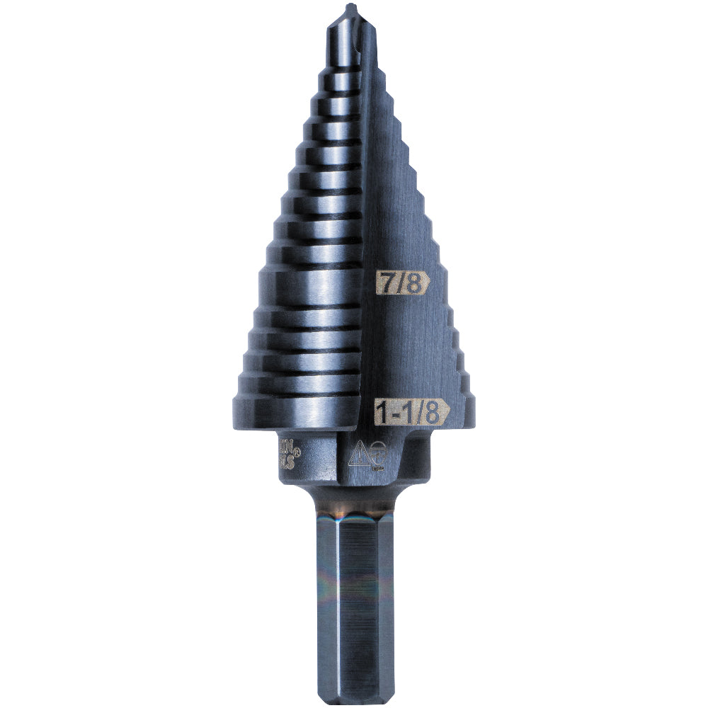 Klein Tools A-KTSB11 Step Bit 3/8" Hex Dbl Strght 7/8"-1-1/8" - ARCK Electrical Wholesale Supplies