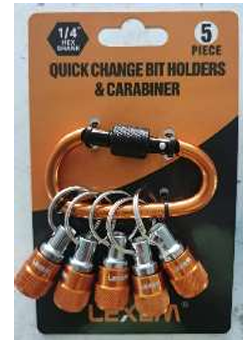 LEXEM Quick Change Hex Bit Holder w/ Carabiner - QCBH5 - ARCK Electrical Wholesale Supplies