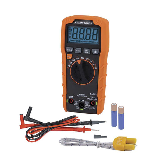 Digital Multimeter, TRMS Auto-Ranging, 600V, Temp - A-MM420