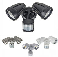 PHL Double Spotlight w/ Sensor (Black, White, Silver or Brushed Chrome) - AC4202/BLK/TC