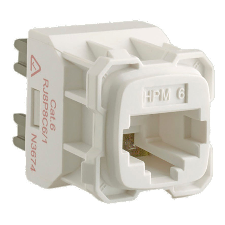 HPM Cat6 RJ45 Data Mechanism Socket White - RJ8P8C6/1 - ARCK Electrical Wholesale Supplies