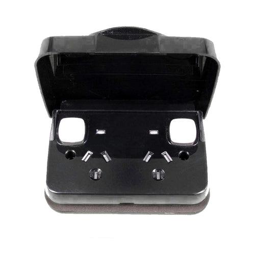 Weatherproof IP65 Power Point Slimeline Black - P2DWS/B