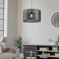 MANBY Pendant Light Black Steel - 43795N
