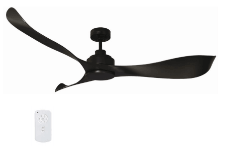 Eagle II 1413mm DC Ceiling Fan with Remote in Black 56"- FC360143BB