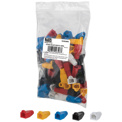 Klein Tools Strain Relief Boots for RJ45 Data Plugs, CAT5e/CAT6 Cable,- A-VDV824-650
