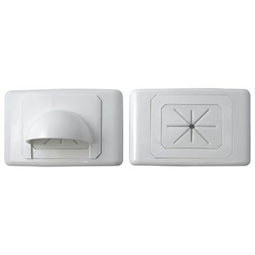 Large Bullnose Outlet Plate (White) - 05MM-WP61